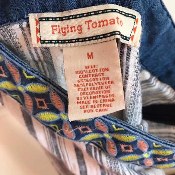 🚌 Flying Tomato | Blue white striped pants M - Picture 6 of 6